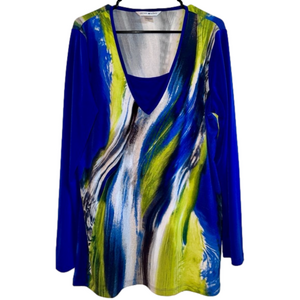 Women’s Peter Nygard Brand Top Shirt Blouse Size L Large